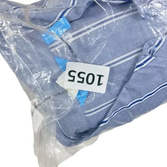 DRAPER JAMES Striped Ruffle Sleeve Belted Shirtdress women's size 10 - Picture 5 of 9